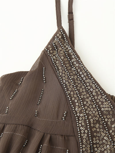 Blusa Escotada con Lentejuelas y Bordados Delicados - Image 13