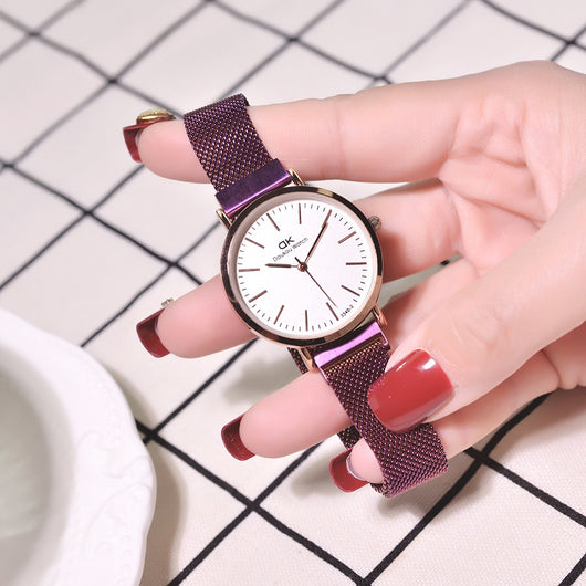 Reloj de Cuarzo para Mujer con Correa de Malla Impermeable - Image 6