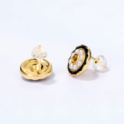Aretes de Perla Natural Vintage para Mujer - Image 4