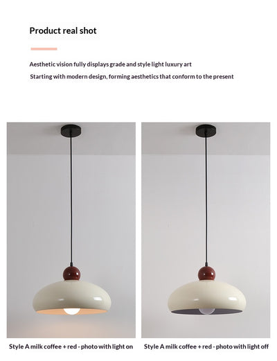 Lámpara Colgante Minimalista de Hierro en Tonos Crema para Sala - Image 15
