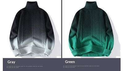 Suéter Tejido Cuello Alto con Degradado de Color para Hombre - Image 13