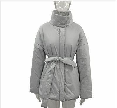 Chaqueta de Algodón para Mujer con Cuello Mao Elegante - Image 3