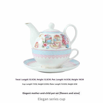 Juego de Taza y Tetera de Cerámica Exótica - Image 10