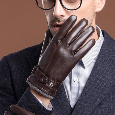 Guantes de Invierno Impermeables de Piel de Oveja con Forro Térmico - Image 8