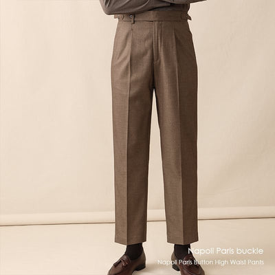 Pantalón de Vestir Cintura Alta Hombre Primavera Verano Corte Recto - Image 6
