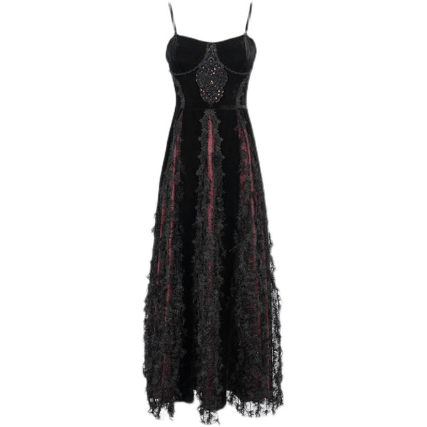 Vestido Gótico Vintage con Tirante Único para Mujer - Image 4
