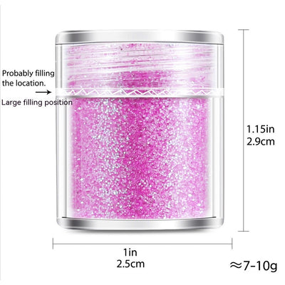 Set de Manicura con 12 Colores de Purpurina Degradada y Polvo Láser Holográfico - Image 4