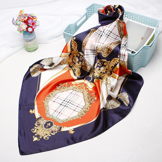Pañuelo de Seda 90cm Estampado Anacardo - Image 6