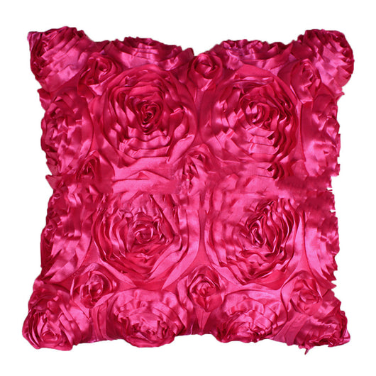 Funda de Cojín Satén con Bordado de Rosas - Image 6