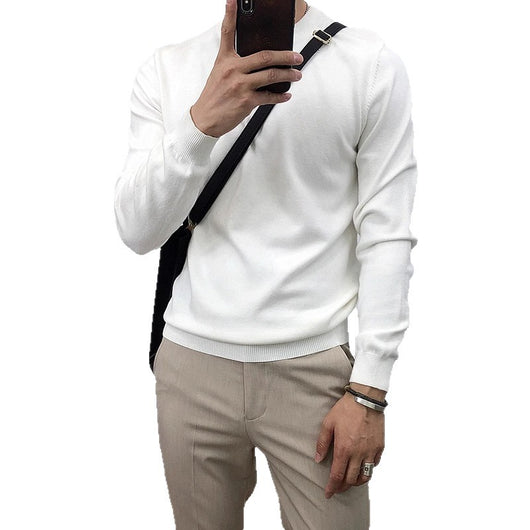 Suéter Básico Cuello Redondo para Hombre - Pullover Versátil - Image 6