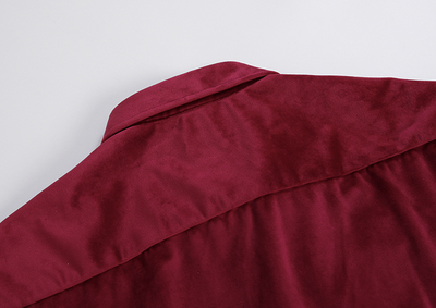 Camisa Velvet Cálida Manga Larga Hombre - Estilo Coreano Versátil - Image 5