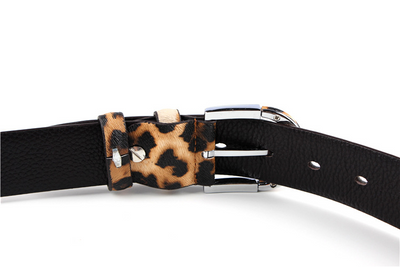 Cinturón de Cuero Estampado Leopardo para Mujer - Image 9