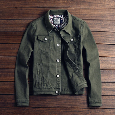 Chaqueta Vaquera Hombre Blanca Ajustada Estilo Coreano - Image 6