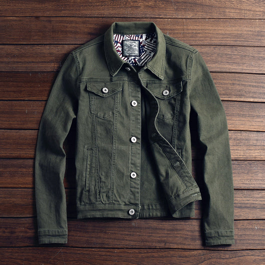 Chaqueta Vaquera Hombre Blanca Ajustada Estilo Coreano - Image 6