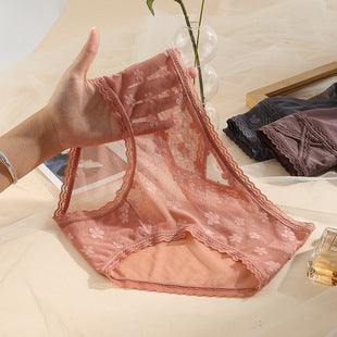 Braguitas de Encaje Transpirable con Refuerzo de Algodón Puro para Mujer - Image 3