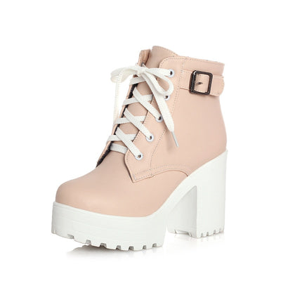 Botas Martin Talla Grande con Tacón Robusto y Encaje - Comodidad y Estilo - Image 7