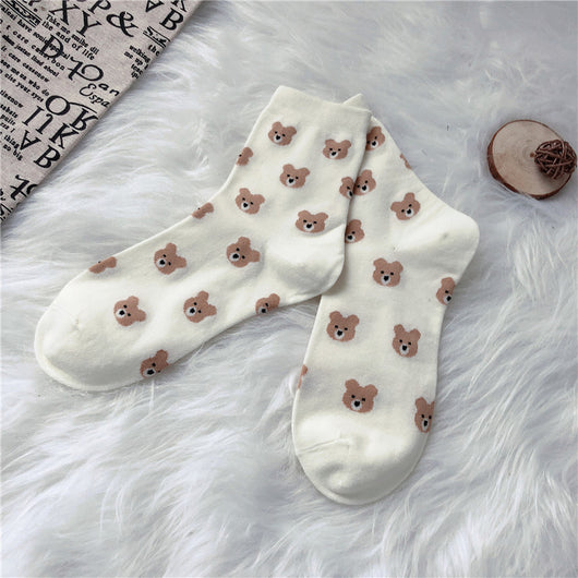Calcetines Lindos con Oso Cartoon para Mujer - Image 8