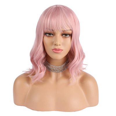 Peluca Rizada Larga Rosa Qi Liu Haizhong - Image 11