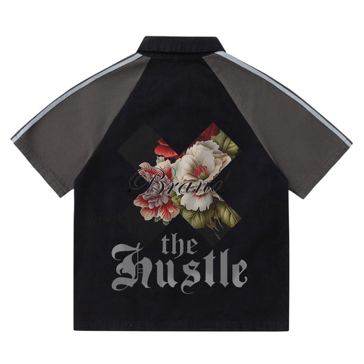 Camiseta Floral de Manga Corta Estilo Urbano para Hombre - Image 5
