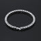 Tin Alloy Dorado Color Iced Bracelet Men's Hip Hop Chain Street Rock Jewelry Plateado 3mm8inch