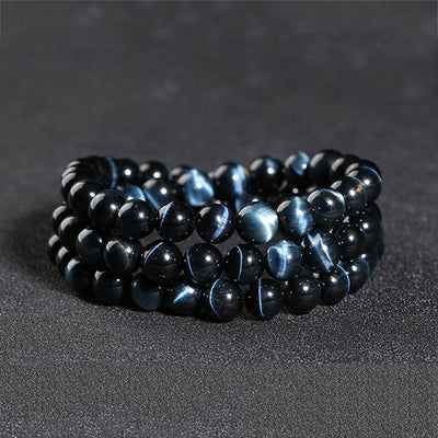 Pulsera de Ojo de Tigre Azul Natural para Hombre y Mujer - Image 7