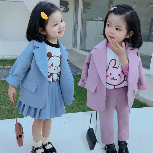 Conjunto Formal para Niña: Blazer y Pantalón Casual