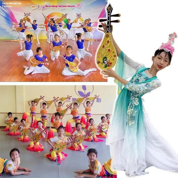 Pipa Dunhuang Simulada con Sonido - Instrumento Musical Educativo