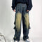 Jeans Vintage Desgastado Estilo High Street para Hombre