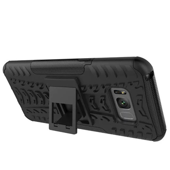 Funda Protectora Samsung Galaxy S8 Plus con Diseño de Neumático y Soporte Integrado