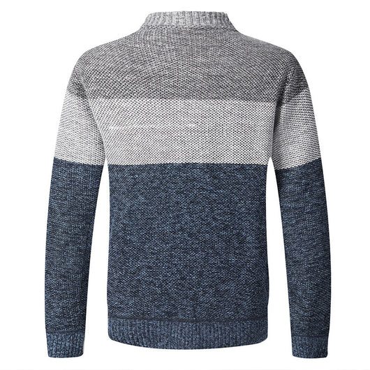 Cardigan de Cuello Alto para Hombre - Suéter Elegante de Manga Larga - Image 2