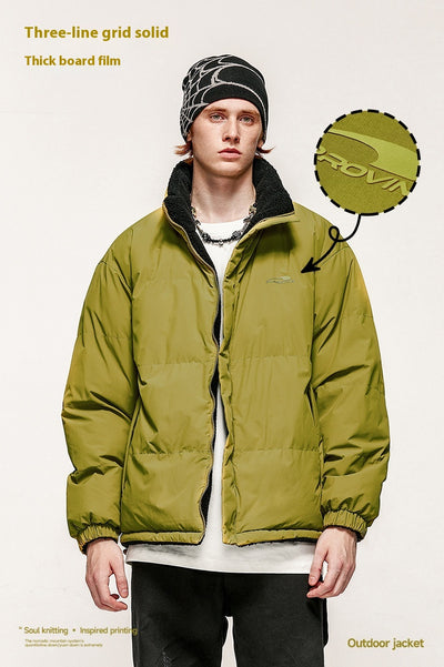 Chaqueta Acolchada Reversible de Lana de Cordero para Hombre - Image 33