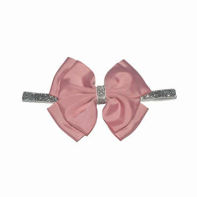 Diadema Infantil con Moño Plateado Doble - Accesorio de Moda Europeo y Americano - Image 4