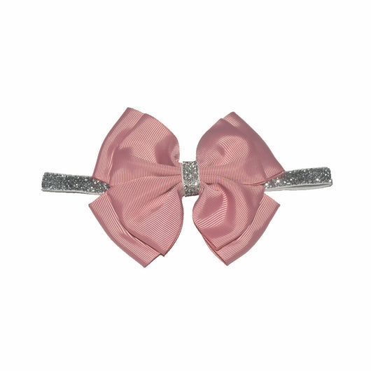 Diadema Infantil con Moño Plateado Doble - Accesorio de Moda Europeo y Americano - Image 4