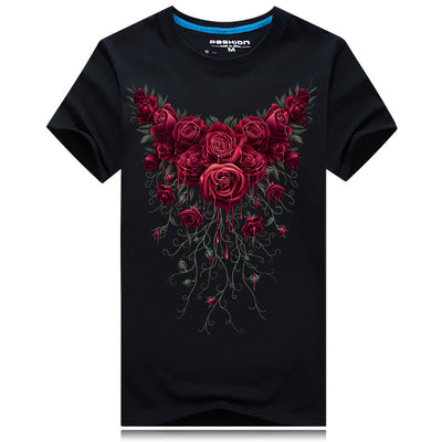 Camiseta Hombre Algodón 100% Estampado 3D Talla Grande Cuello Clásico - Image 5