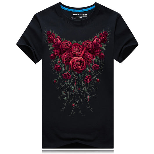 Camiseta Hombre Algodón 100% Estampado 3D Talla Grande Cuello Clásico - Image 5