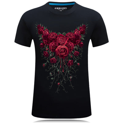 Camiseta Hombre Algodón 100% Estampado 3D Talla Grande Cuello Clásico - Image 6