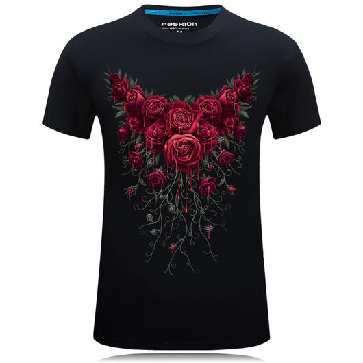 Camiseta Hombre Algodón 100% Estampado 3D Talla Grande Cuello Clásico - Image 6