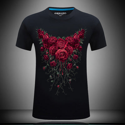 Camiseta Hombre Algodón 100% Estampado 3D Talla Grande Cuello Clásico - Image 2