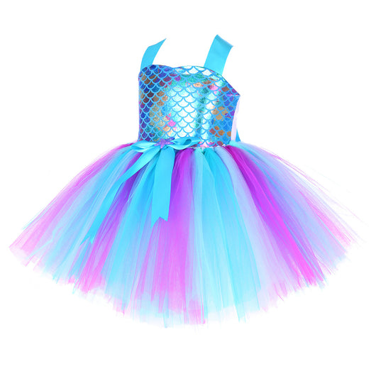 Vestido de Cosplay con Escamas de Pez Iridiscente para Niñas - Image 11