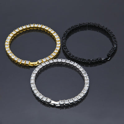 Pulsera Iced Out Dorada para Hombre - Joyería Hip Hop Urbana - Image 3