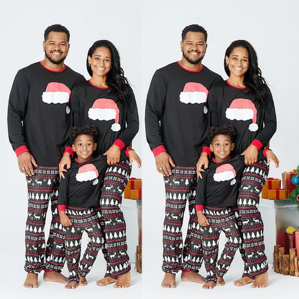 Conjunto Navideño Familiar a Juego - Camiseta Manga Larga Cómoda para Padres e Hijos