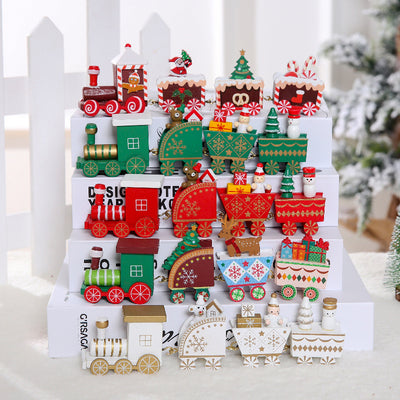 Tren Navideño de Madera - Decoración Festiva - Image 3