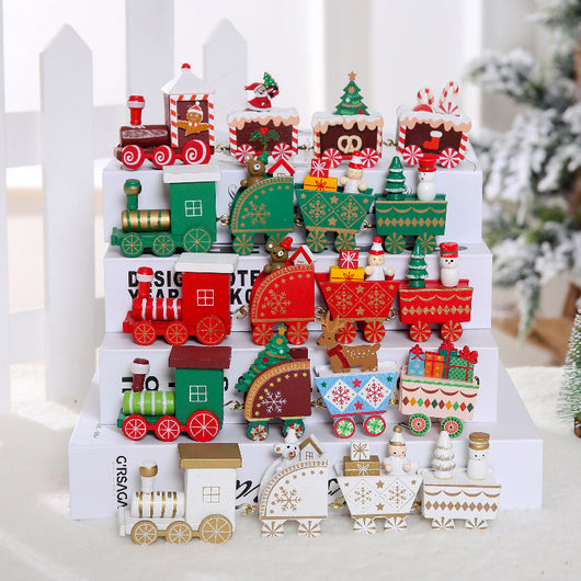 Tren Navideño de Madera - Decoración Festiva - Image 3
