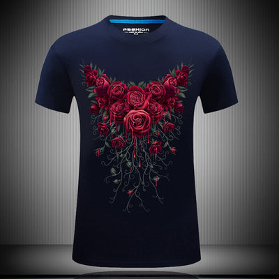 Camiseta Hombre Algodón 100% Estampado 3D Talla Grande Cuello Clásico - Image 8