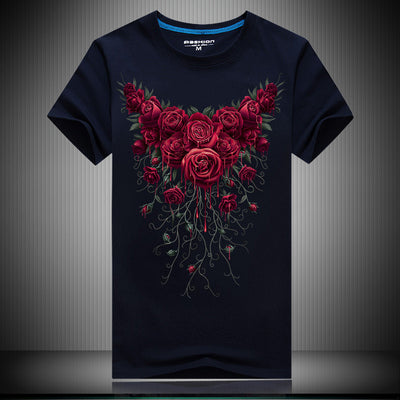 Camiseta Hombre Algodón 100% Estampado 3D Talla Grande Cuello Clásico - Image 4
