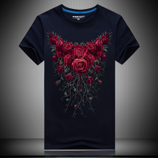 Camiseta Hombre Algodón 100% Estampado 3D Talla Grande Cuello Clásico - Image 4