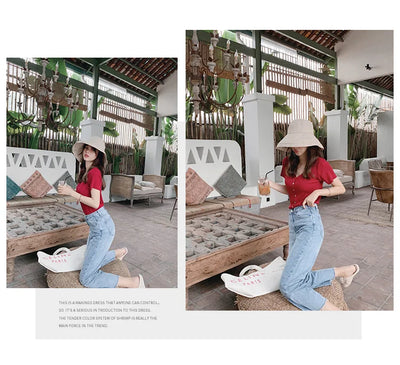 Conjunto Coreano Verano: Short Ajustado + Blusa Escote V - Image 36