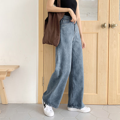 Pantalones Jeans Talle Alto Mujer Pierna Ancha Efecto Adelgazante - Image 11