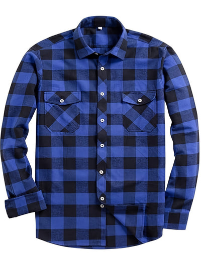Camisa de Manga Larga con Solapa Elegante para Hombre - Image 7