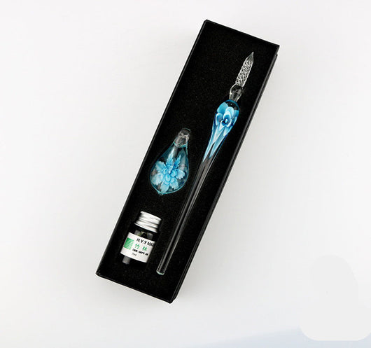 Set de Pluma Sumergible con Flor de Cristal Elegante - Image 16
